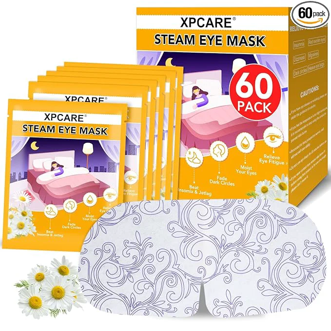 Safe XPCARE 60 Pack Steam Eye Masks for Dry Eyes Self Heated Steam Warm Eye Mask Top-Quality