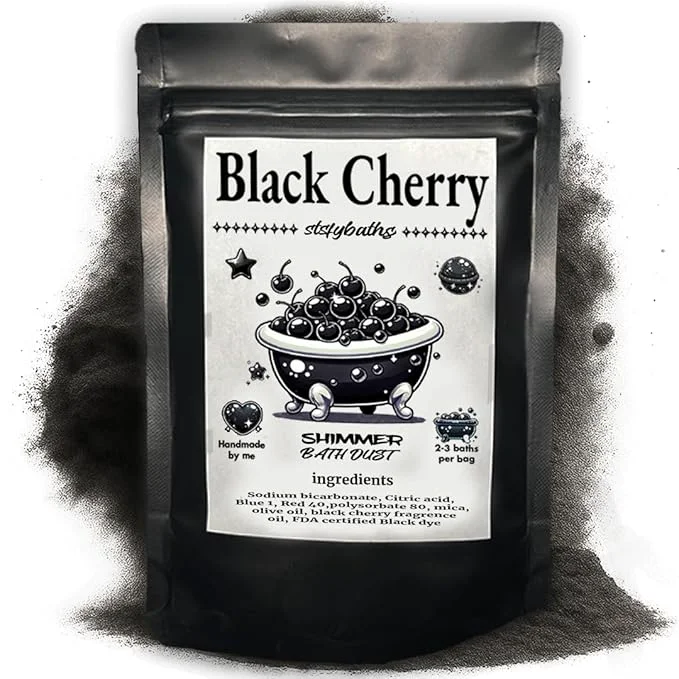 Specialty Black Cherry Shimmer Bath Bomb in A Bag Comfortable