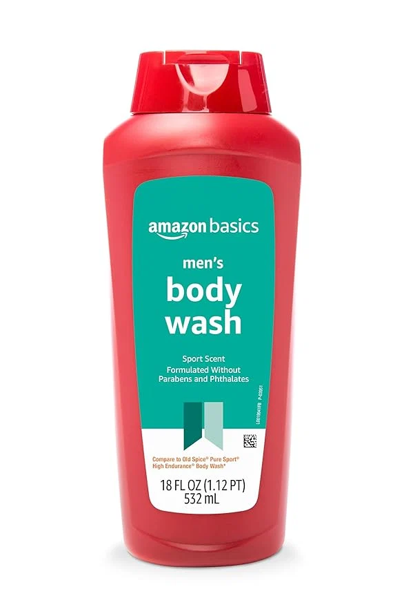 Solid Amazon Basics Men’s Body Wash Sport Scent Paraben and Phthalate Official
