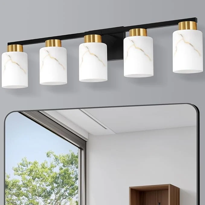 Exceptional 5-Light Bathroom Light Fixtures Modern Vanity Lights Living Room E26 Base Top-Quality