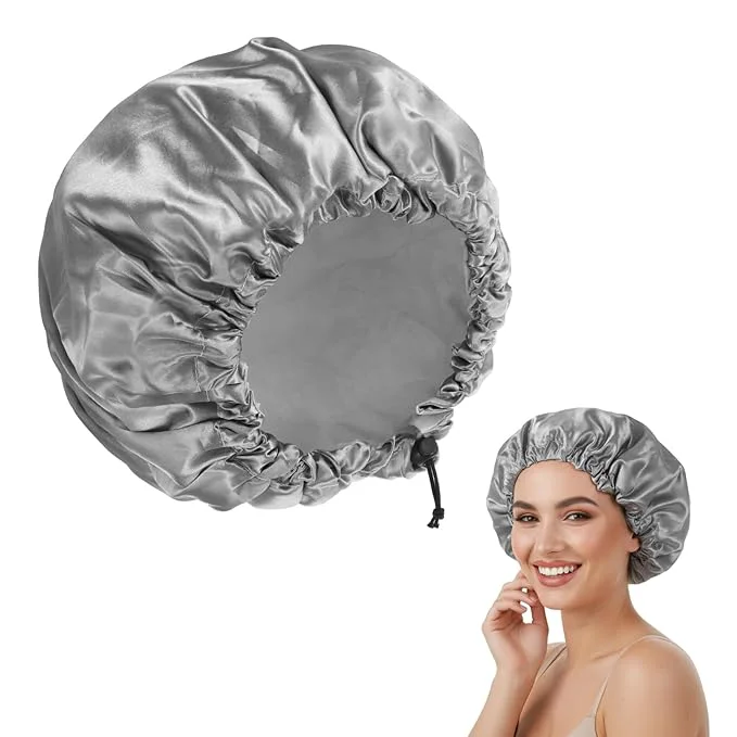 Powerful 1 Pc Reusable Shower Cap for Women Hair Cap for Short Hair Elegant