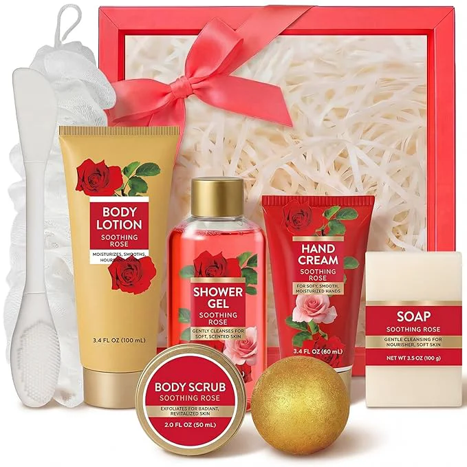 Flexible Spa Luxetique Gifts for Women 8pcs of Romantic Rose Gift Set for Women Bath and Fine Crafted