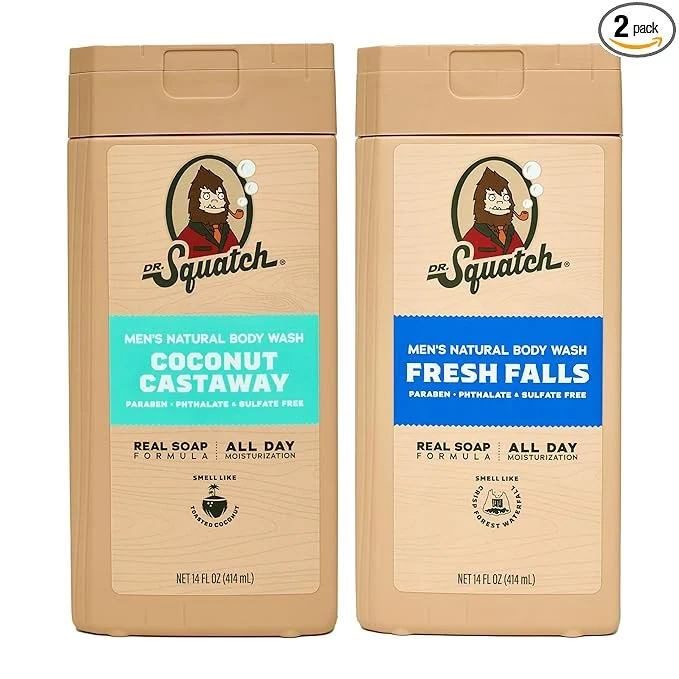 Long-Lasting Dr. Squatch Natural Men’s Body Wash Shower Gel Crafted