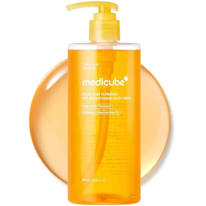 Easy-to-Use medicube Kojic Acid Turmeric Brightening Body Wash Gentle Shower Gel Exceptional