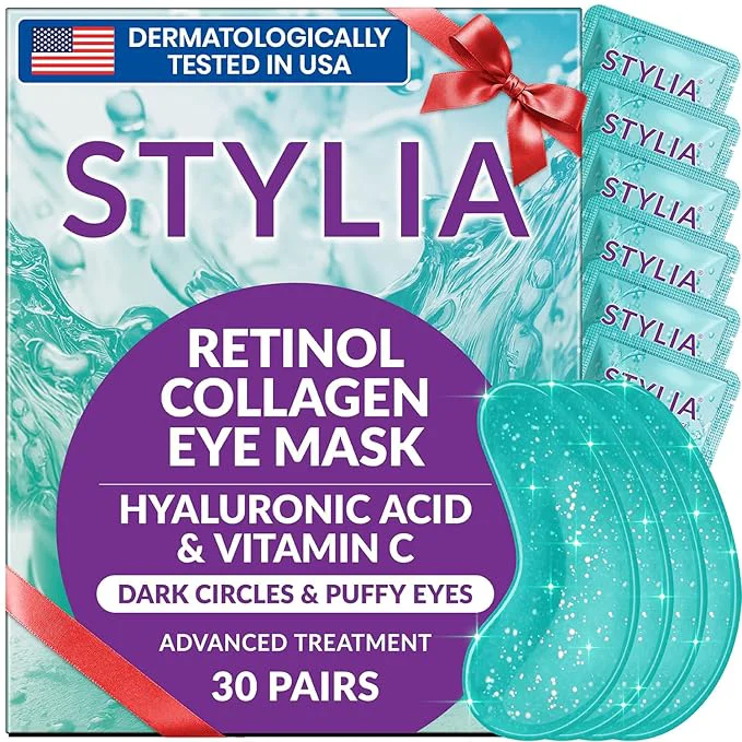 Exclusive Stylia Under Eye Patches for Puffy Eyes and Dark Circles Functional
