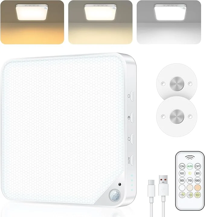 Outstanding Rechargeable 8W Motion Sensor Ceiling Light Indoor Wireless Magnetic Stick on Organic