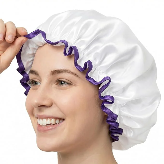 Authentic Aquior Shower Cap Shower Cap for Women Reusable Waterproof Large Bath Hair User-Friendly