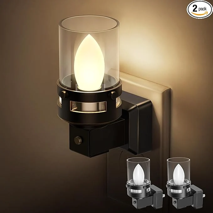 Fast Briignite Candle Night Light Plug in Vintage Night Lights Plug into Wall Elite