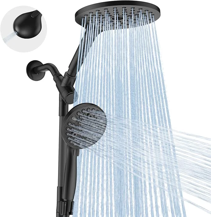Eco-Friendly MakeFit Dual Handheld Shower Head Combo 2-in-1 Rain Shower Heads System 8 Inch Specialty