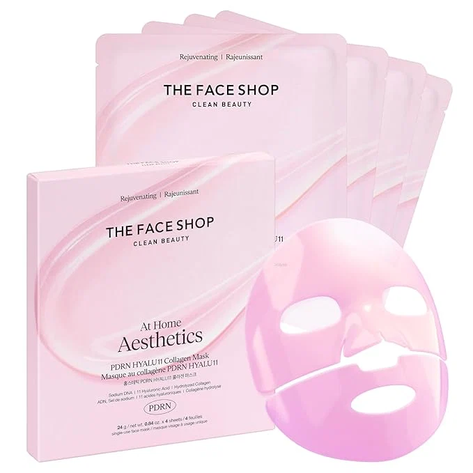 Professional The Face Shop Rose PDRN Pink Collagen Face Mask Korean Glass Skin Essential Trendy
