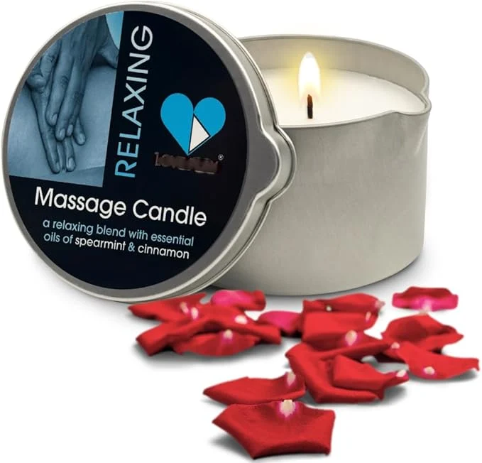 Lightweight LOVE PLAY Massage Oil Candle for Home SPA Minimalist