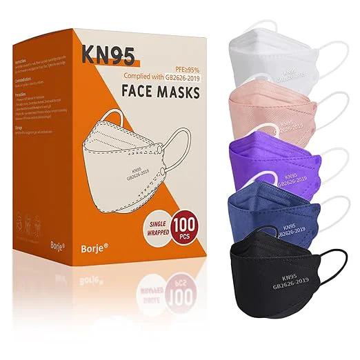 Premium Borje KN95 Face Masks Filter Protection Against PM2.5 from Fire Smoke Dust Classic