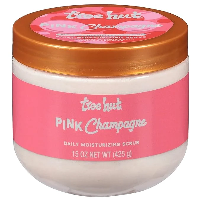 Exclusive Tree Hut Pink Champagne Daily Moisturizing Scrub Whipped Foamy Exfoliating Original