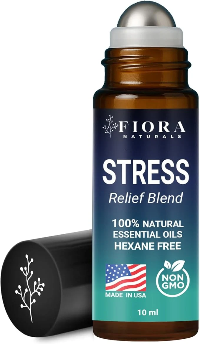 First-Class Stress Relief Essential Oil Roll On – Calming Essential Oils Blend Organic