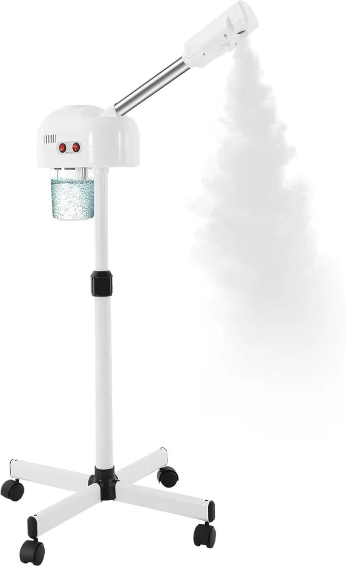 World-Class Professional Ozone Facial Steamer on Wheels Adjustable Height 360° Rotatable Safe