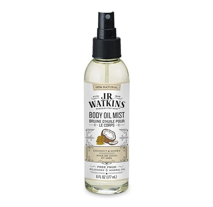 Functional JR Watkins Natural Hydrating Body Oil Mist Coconut Milk Honey Moisturizing Environmentally Friendly