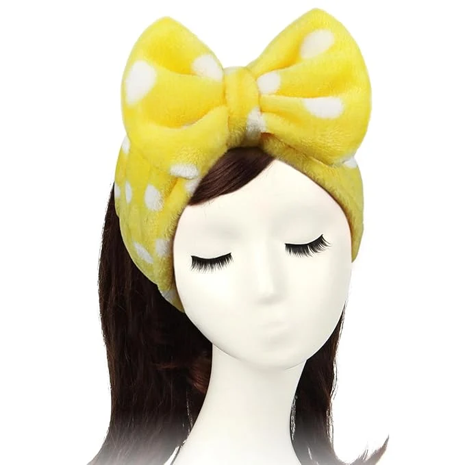 Enhanced Shintop Sweet Super Soft Caroset Polka Dots Wash Cosmetic Headband Hairlace Professional