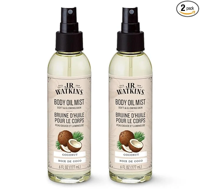 Unique J.R. Watkins Naturally Hydrating Body Oil Mist 6 fl oz 2 Pack Contemporary