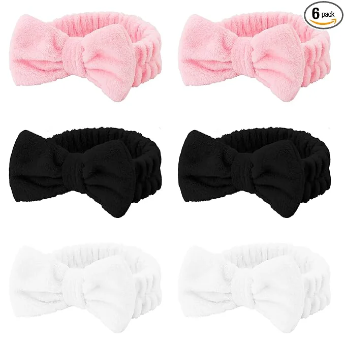 User-Friendly Casoty Black White Pink Skincare Headband Functional