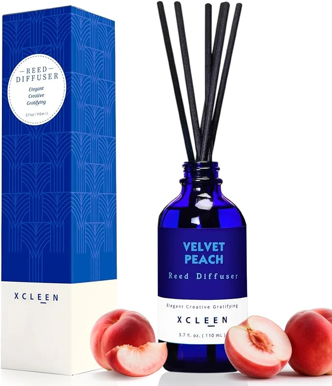 Superior Xcleen Reed Diffuser Set Velvet Peach Scent Fragrance Oil Diffuser Reed Carefully Designed