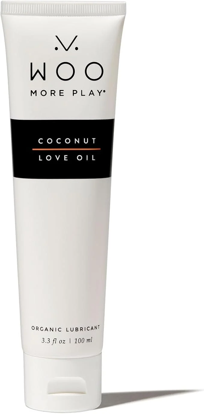Easy-to-Use Woo More Play Coconut Love Oil Organic Coconut Oil Personal Lubricant Crafted