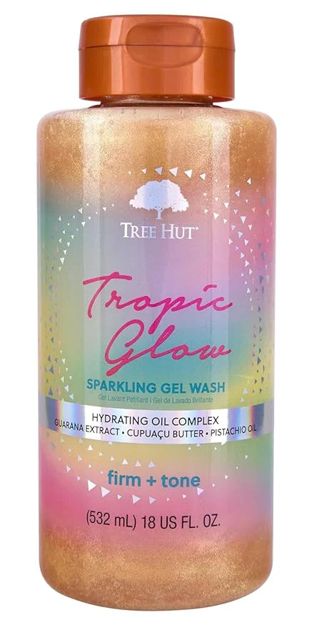 Reliable Tree Hut Tropic Glow Sparkling Gel Wash Moisturizing Hydrating Body Wash Safe