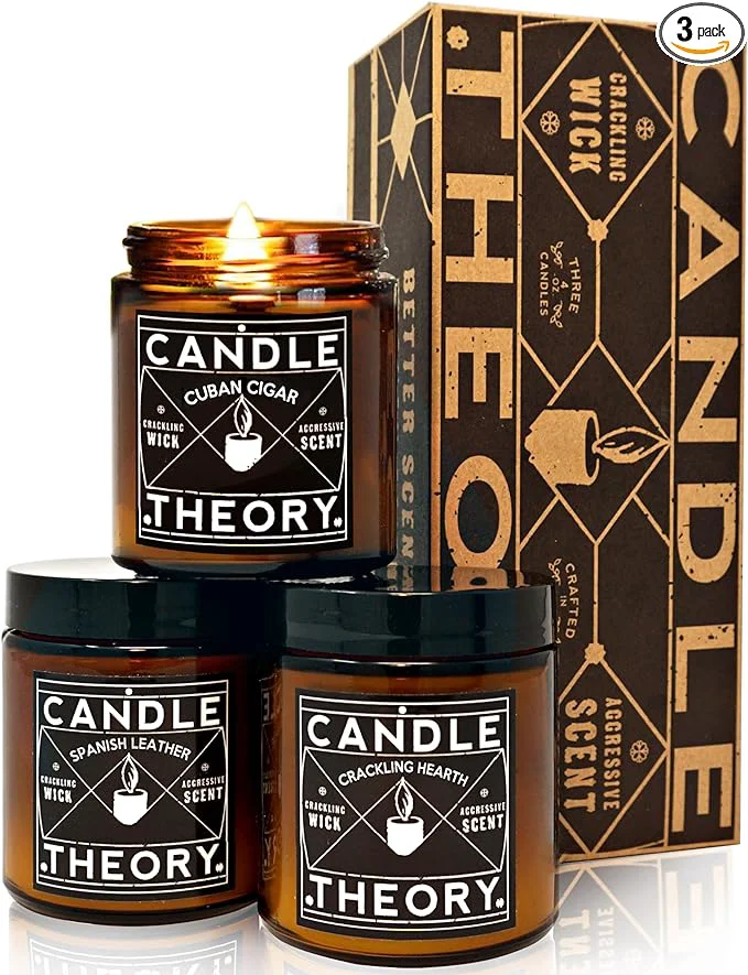 Trusted Scented Candle Gift Set of 3 4oz Candles Crackling Wood Wick Candled Official