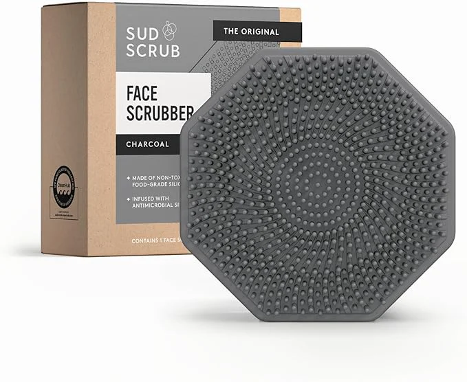 Pure Sud Scrub® Antimicrobial Silicone Face Scrubber 1 Pack Gentle Face Exfoliator Long-Lasting