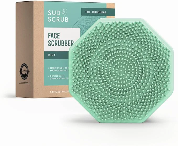 Prestigious Sud Scrub® Antimicrobial Silicone Face Scrubber 1 Pack Gentle Face Exfoliator Lightweight