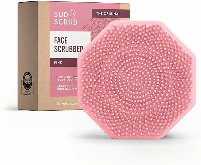 Refined Sud Scrub® Antimicrobial Silicone Face Scrubber 1 Pack Gentle Face Exfoliator Effective