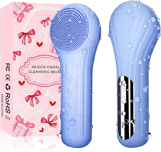 Sustainable Silicone Face Scrubber Waterproof Electric Facial Cleansing Brush Trendy