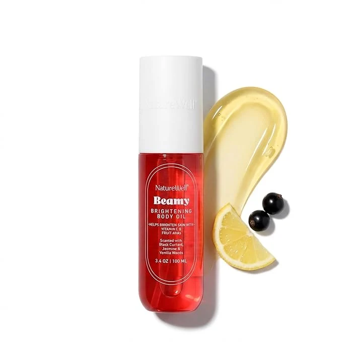 Sustainable NATURE WELL Beamy Brightening Body Oil Fast-Absorbing Formula Designed Hydrate Smooth