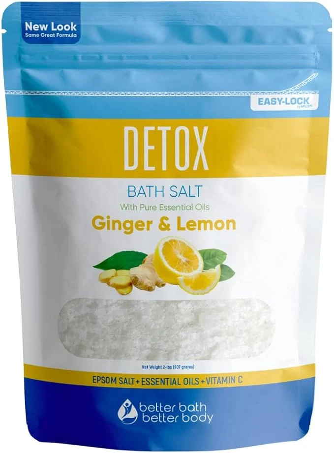 Sustainable Detox Bath Salt 32 Ounces USP Grade Epsom Salt Elegant