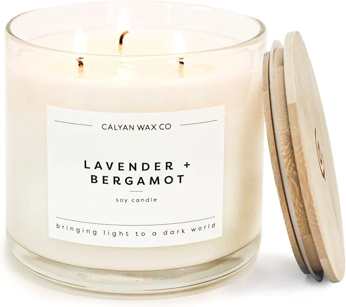 Enhanced Lavender Bergamot 3 Wick Scented Candle Proven