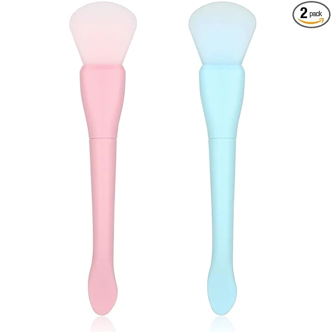 Recyclable Ouligay 2PCS Silicone Face Mask Brush Applicator Soft Face Mask Applicator Face Green