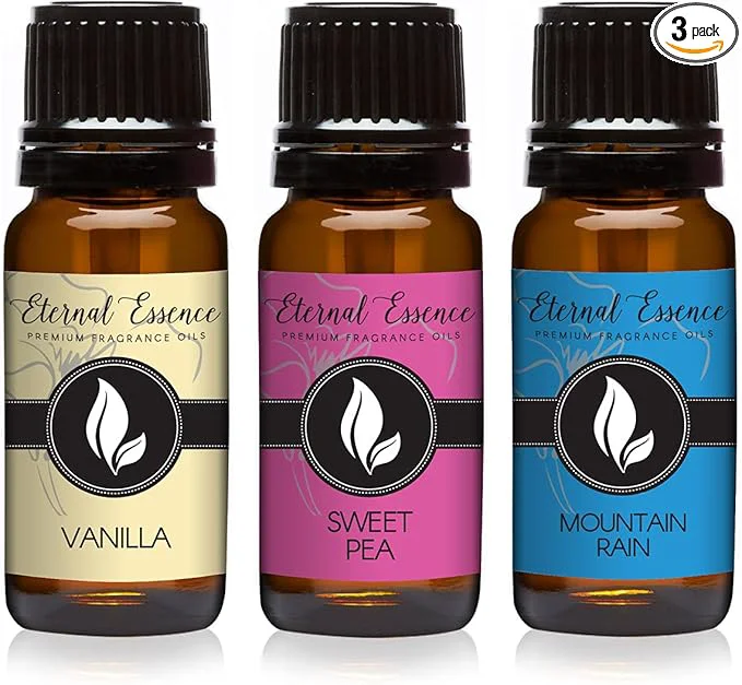 Crafted Trio – Vanilla Sweet Pea Mountain Rain – Premium Fragrance Oil Trio – 10ML Long-Lasting