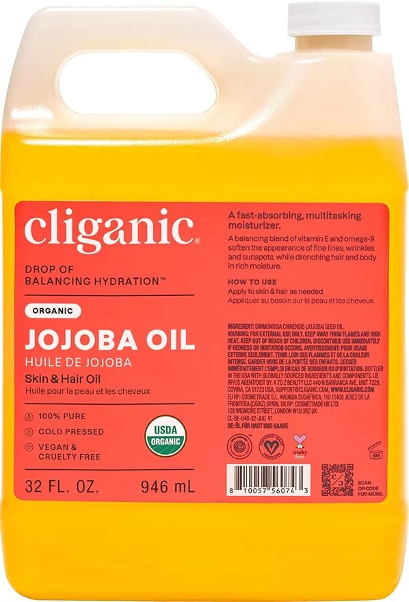 Comfortable Cliganic Organic Jojoba Oil Bulk 32oz Pure Natural Cold Pressed Elite