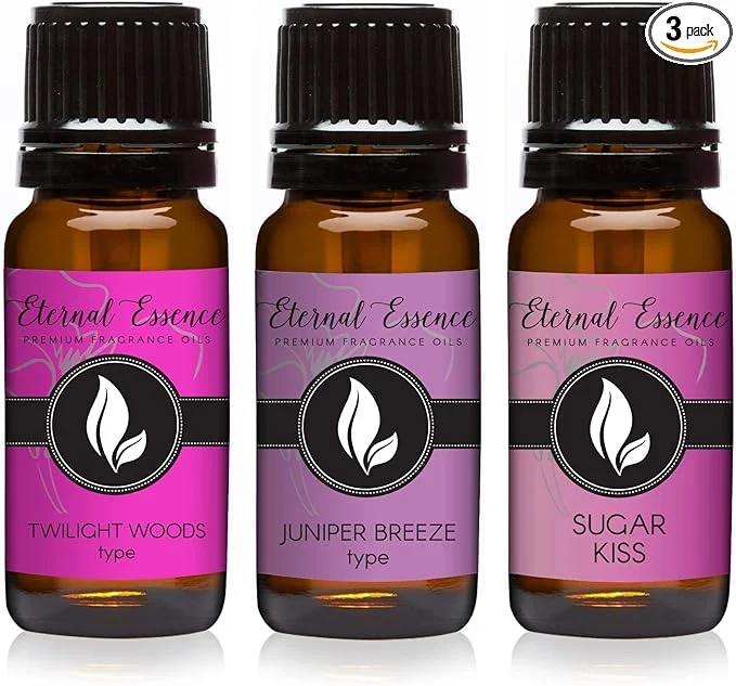 Soft Trio – Twilight Woods Sugar Kiss Juniper Breeze – Premium Fragrance Oil Trio Green