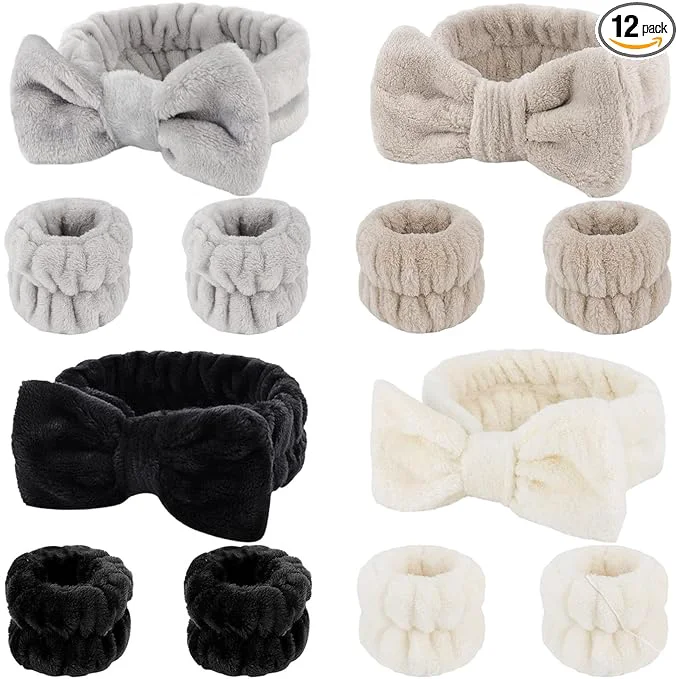 Consistent SLNZAPTY 12 PCS Face Wash Headband Wristband Set Trendy