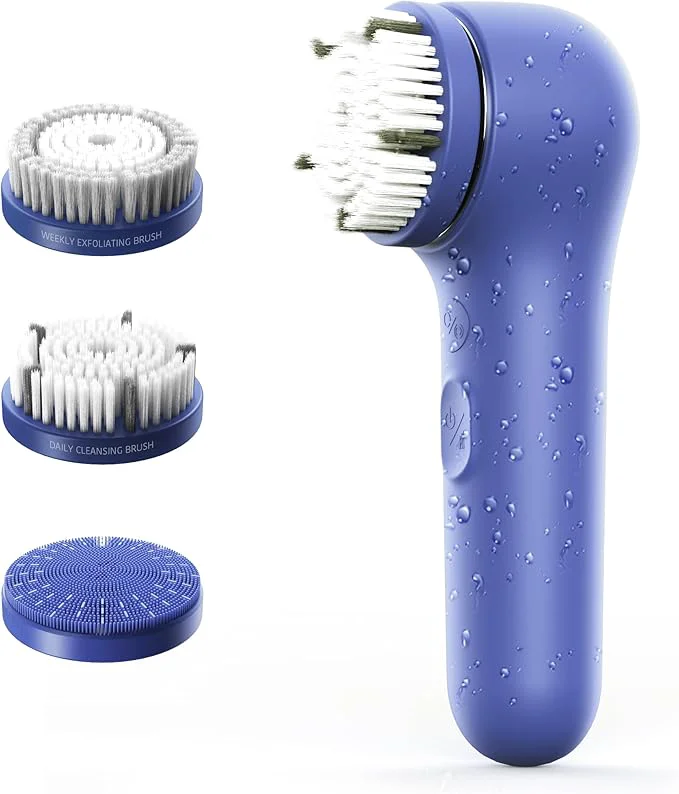 Sophisticated Premium Facial Cleansing Brush Waterproof Face Scrubber Spin Sonic Modes Luxury