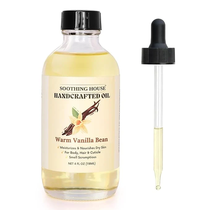 Contemporary Warm Vanilla Bean Body Oil Recyclable
