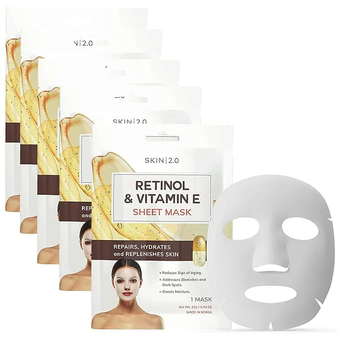 Easy-to-Use Skin 2.0 Retinol Vitamin E Sheet Mask Elite