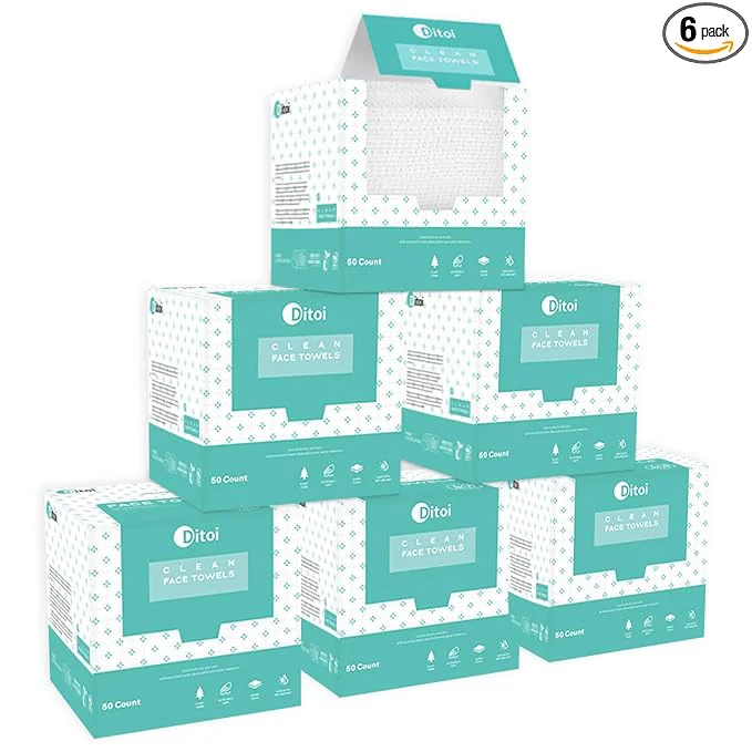 World-Class Face Towels Face Towelettes XL Ultra Soft Makeup Remover Dry Wipes Thick Genuine