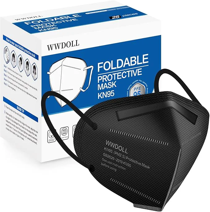 Exclusive WWDOLL KN95 Face Mask 25 Pack 5-Layers Breathable Disposable KN95 Masks Original Design
