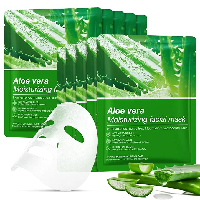 Genuine Aloe Vera Face Masks Skincare Soothing Hydrating Face Masks Aloe Face Mask Reliable