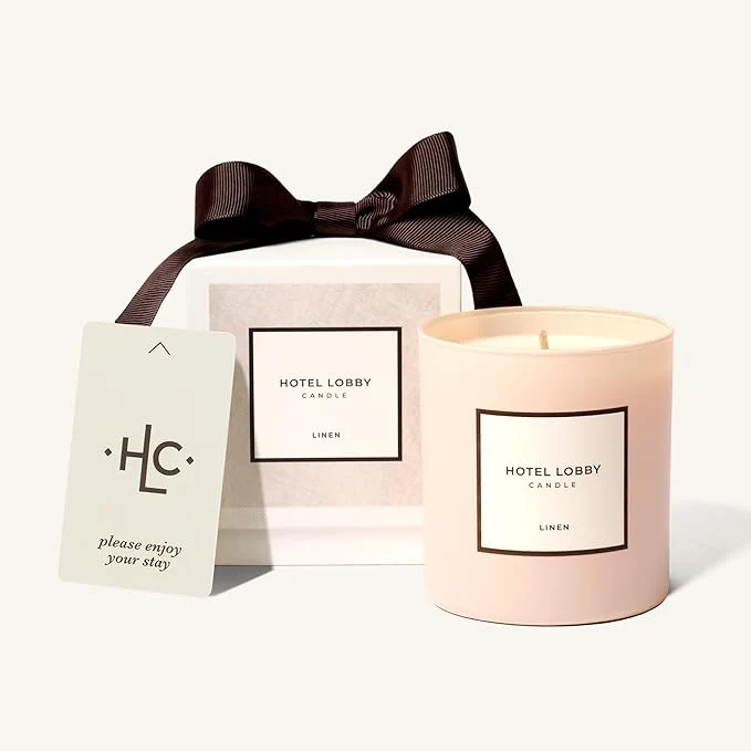 Certified Hotel Lobby Linen Candle – Luxury Hand-Poured 9.75oz Soy Wax Pure