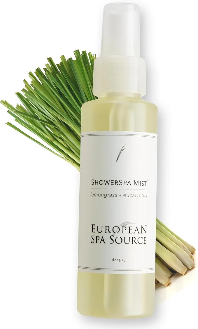 Convenient European Spa Source Energizing Lemongrass Eucalyptus ShowerSpa Mist Spray Certified