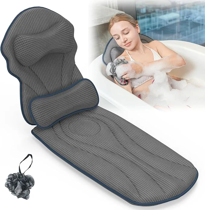Relaxed Full Body Bath Pillows for Tub Luxury Bathtub Pillow Cushion for Head Casual
