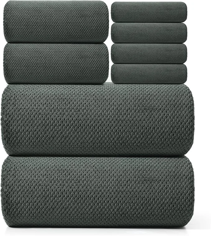 Recyclable REDKISS Premium Towel Set of 8 Efficient