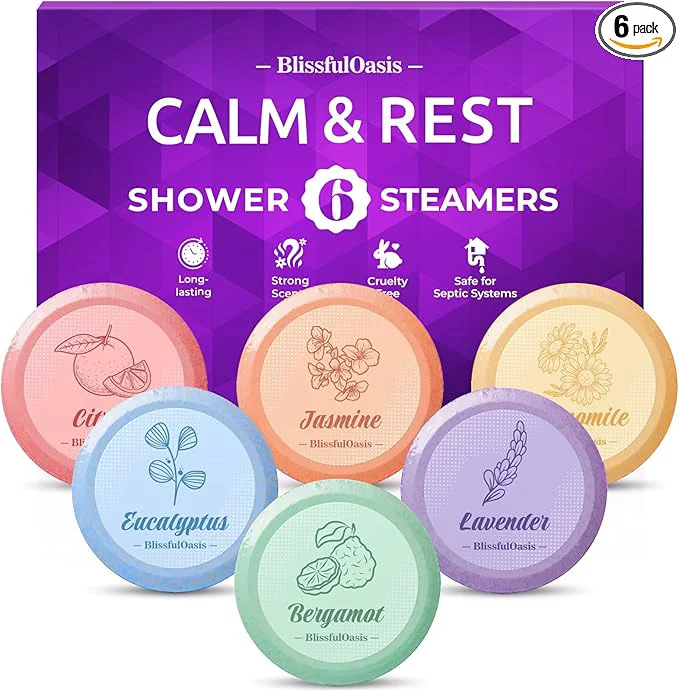 Functional BlissfulOasis Shower Steamers 6 Packs Shower Bath Bombs Prestigious
